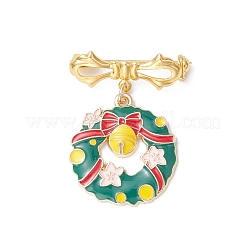 8Pcs Christmas Alloy Enamel Pendant Brooches&nbsp;JEWB-BR00202