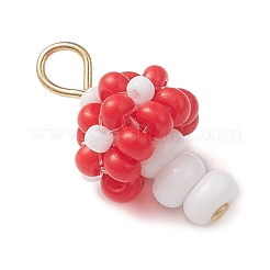 Beaded Mushroom Charms&nbsp;PALLOY-MZ01205