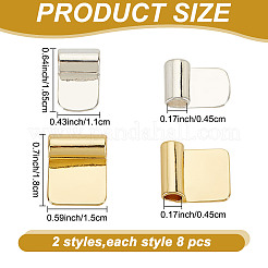 16Pcs 2 Styles Rack Plating Brass Glue-on Flat Pad Bails&nbsp;KK-AR0004-15