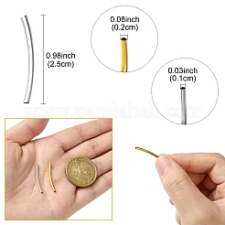 100Pcs 2 Colors Brass Tube Beads&nbsp;TIBEB-YW0001-21