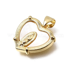 Virgin Mary Theme Brass & Natural Shell Pendants&nbsp;SH-CBA7C77-01A-G01