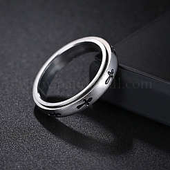 Cross 304 Stainless Steel Rotating Finger Ring&nbsp;PW-WG58926-02