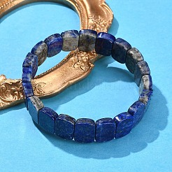 Natural Lapis Lazuli Beads Stretch Bracelets&nbsp;BJEW-F523-07