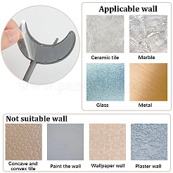 3 Sets 3 Colors Sky Theme Cloud & Moon Shape Traceless Adhesive Wall Hooks&nbsp;AJEW-GF0006-94