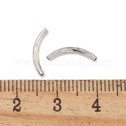 Brass Curved Tube Beads&nbsp;KK-B120-01A-P