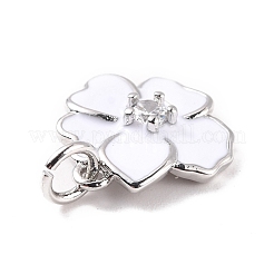 Rack Plating Brass Micro Pave Cubic Zirconia Charms&nbsp;KK-B054-04P