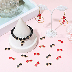 60Pcs 2 Colors Alloy Enamel Pendants&nbsp;ENAM-SC0007-81