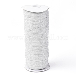 Gold and Silver Sparkle Elastic Side Nylon Ribbon&nbsp;NWIR-O010-01B