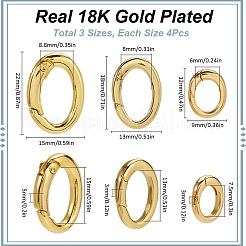 Rack Plating Brass Spring Gate Rings&nbsp;KK-SC0005-67