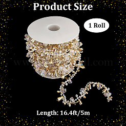1 Roll Handmade Resin Teardrop Beaded Chains&nbsp;DIY-CN0003-52B
