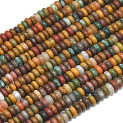 Natural Ocean Jasper Beads Strands&nbsp;G-P575-A36-4x2mm