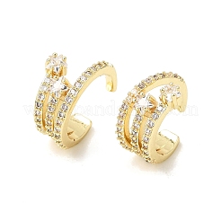 Brass Micro Pave Cubic Zirconia Cuff Earrings for Women&nbsp;CU-CBAE7DF-31G