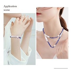3Pcs Natural Shell & Plastic Pearl Flower & Glass Beaded Necklaces and Stretch Bracelet Set&nbsp;SJEW-SW00010-03