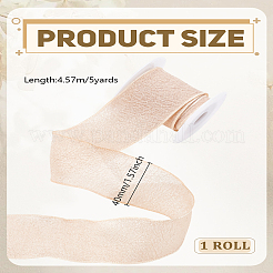 5 Yards Cotton Organza Ribbons&nbsp;SRIB-LP0001-04B