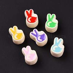 Rubberized Style Acrylic European Beads&nbsp;SACR-E009-18