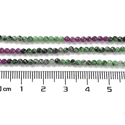 Gradient Color Natural Ruby in Zoisite Beads Strands&nbsp;G-D080-A03