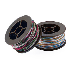 2 Rolls 2 Colors Segment Dyed Round Polyester Twisted Cords&nbsp;OCOR-TA0003-71