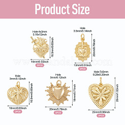 10Pcs 5 Styles Brass Pendants&nbsp;KK-TA0008-41