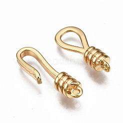 Brass Hook and S-Hook Clasps&nbsp;X-KK-T063-70G-NF
