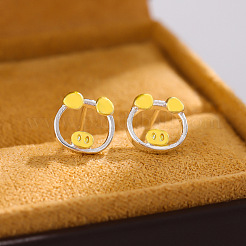 Hollow Brass Enamel Stud Earrings&nbsp;WG87257-01