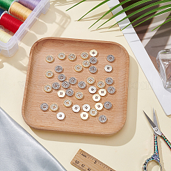 40Pcs 2 Colors Alloy Rhinestone Buttons&nbsp;FIND-DR0002-21