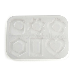 Flower Heart Hexagon DIY Pendant Silicone Molds&nbsp;DIY-E072-04B