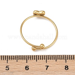 304 Stainless Steel Cuff Ring Components&nbsp;STAS-A191-01G