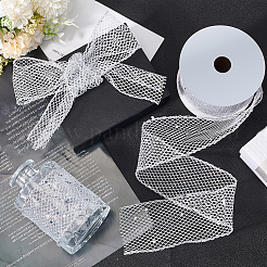 9M Sparkle Polyester Mesh Ribbon with Paillettes&nbsp;OCOR-WH20012-15E