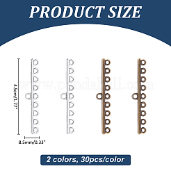 60Pcs 2 Colors Tibetan Style Alloy Chandelier Component Links&nbsp;FIND-ME0004-06