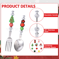 5Pcs 5 Styles 201 Stainless Steel Tableware&nbsp;FIND-YW0009-61