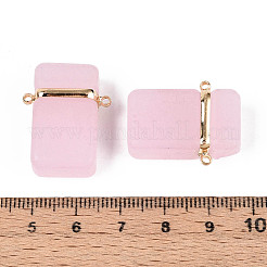 Glass Rectangle Links Connector Charms&nbsp;GLAA-T023-42B