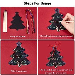 Christmas Theme Rainbow Scratch Painting Art Paper&nbsp;FIND-WH0135-13