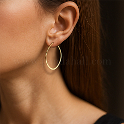 4 Pairs 4 Colors Stainless Steel Hoop Earrings&nbsp;EJEW-GO0003-13