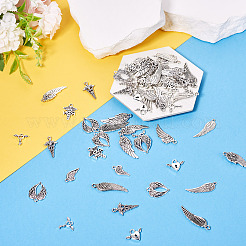 100Pcs 10 Styles Tibetan Style Alloy Pendants&nbsp;TIBEP-TA0001-43