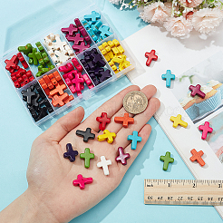 100Pcs 10 Colors Synthetic Turquoise Beads Strands&nbsp;TURQ-AR0001-51