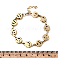 12 Constellations 304 Stainless Steel Link Chain Bracelets&nbsp;BJEW-I239-01G-02