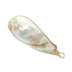 Electroplated Natural Freshwater Shell Pendants&nbsp;PALLOY-JF03336