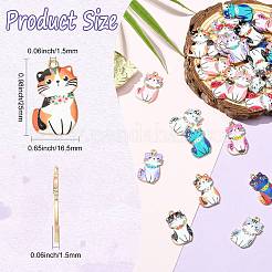 45Pcs 9 Colors Alloy Enamel Pendants&nbsp;ENAM-CJ0007-31
