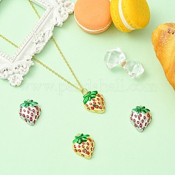 4Pcs 2 Colors Brass Enamel Pendants&nbsp;KK-CJ0003-25