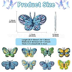 16Pcs 8 Styles Polyester Iron on Clothing Patches&nbsp;PATC-CJ0001-05