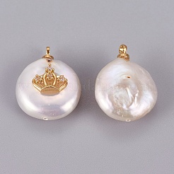 Natural Cultured Freshwater Pearl Pendants&nbsp;PEAR-F008-46G