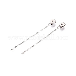 Anti-Tarnish Rhodium Plated 925 Sterling Silver Friction Ear Nuts&nbsp;STER-N016-03P