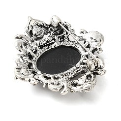Retro Alloy Rhinestone Rhombus Brooch&nbsp;JEWB-B022-01AS-02