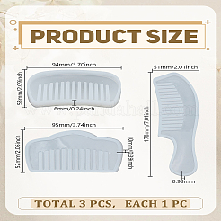 3Pcs 3 Styles DIY Comb Silicone Molds&nbsp;DIY-LP0005-76