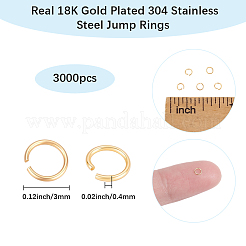 3000Pcs 304 Stainless Steel Jump Rings&nbsp;STAS-BBC0009-55
