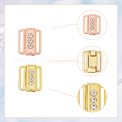 16Pcs 4 Colors Zinc Alloy Rhinestone Bikini Clips&nbsp;FIND-FH0007-23