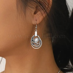 Hollow Zinc Alloy Dangle Earrings & Necklaces Sets&nbsp;FS-WG82BBD-01
