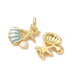 Brass Enamel Pendants&nbsp;KK-P334-32G