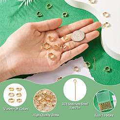 48Pcs 6 Style Brass Bead Frame&nbsp;KK-SW0001-06