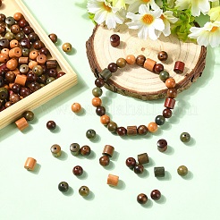 160Pcs 8 Styles Sandalwood Beads&nbsp;WOOD-YW0001-96